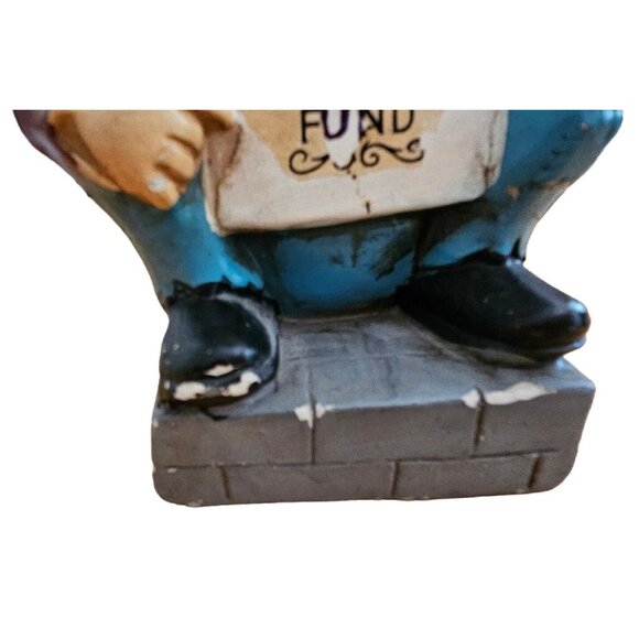 Norcrest Coin Bank Retirement Fund 7" Tall Hobo Bum Man Made in Japan Vintage - Picture 9 of 9